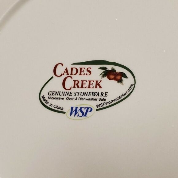 SET 2 WSP Stoneware Dinner Plates From The Cades Creek Collection Apple Pattern - Picture 5 of 5